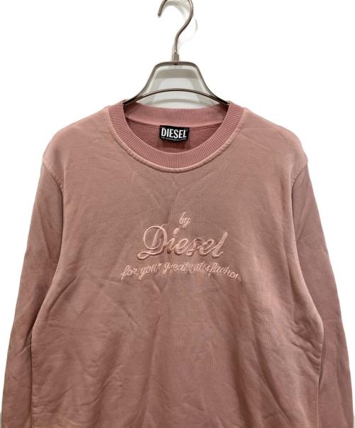 DIESEL（ディーゼル）DIESEL (ディーゼル) F-REGGY ロゴスウェット ピンク サイズ:Lの古着・服飾アイテム