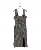 ROSY LUCEロージールーチェ）の古着「CLASSIC LADY DRESS - CHECK ワンピース」｜ホワイト×ブラック