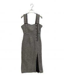 ROSY LUCE（ロージールーチェ）の古着「CLASSIC LADY DRESS - CHECK ワンピース」｜ホワイト×ブラック