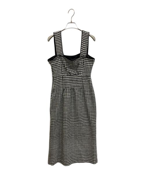 ROSY LUCE（ロージールーチェ）ROSY LUCE (ロージールーチェ) CLASSIC LADY DRESS - CHECK ワンピース ホワイト×ブラック サイズ:Ｍの古着・服飾アイテム