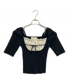 中古・古着通販】andmary (アンドマリー) Paula lacey chiffon tops
