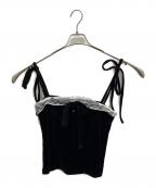 ANDMARYアンドマリー）の古着「emma Ribbon Camisole」｜ブラック
