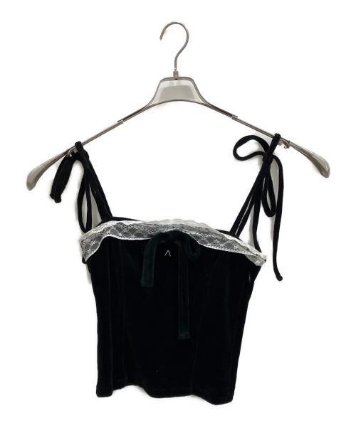 ANDMARY（アンドマリー）andmary (アンドマリー) emma Ribbon Camisole ブラック サイズ:freeの古着・服飾アイテム