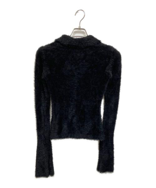 THEREDTHREAD（ザレッドスレッド）THEREDTHREAD (ザレッドスレッド) S fluffy knit tops ニットカーディガン ブラック サイズ:freeの古着・服飾アイテム