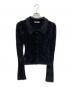 THEREDTHREAD（ザレッドスレッド）の古着「S fluffy knit tops ニットカーディガン」｜ブラック