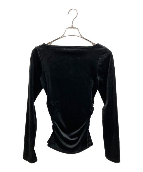 ANDMARY（アンドマリー）andmary (アンドマリー) Jemma ribbon tops ロングスリーブカットソー ブラック サイズ:freeの古着・服飾アイテム