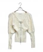 THEREDTHREADザレッドスレッド）の古着「S contrast zip knit」｜ホワイト