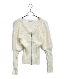 THEREDTHREAD（ザレッドスレッド）の古着「S contrast zip knit」｜ホワイト