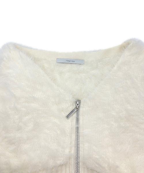 THEREDTHREAD（ザレッドスレッド）THEREDTHREAD (ザレッドスレッド) S contrast zip knit ホワイト サイズ:freeの古着・服飾アイテム