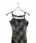 中古・古着 andmary (アンドマリー) Nadia check long dress ホワイト×ブラック サイズ:free：6000円