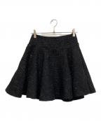 THEREDTHREADザレッドスレッド）の古着「S tweed flare skirt」｜ブラック