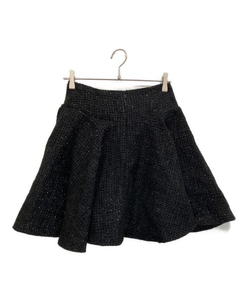THEREDTHREAD（ザレッドスレッド）THEREDTHREAD (ザレッドスレッド) S tweed flare skirt ブラック サイズ:Ｍの古着・服飾アイテム
