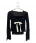 ANDMARY（アンドマリー）の古着「Emma knit flare cardigan set セットアップ」｜ブラック