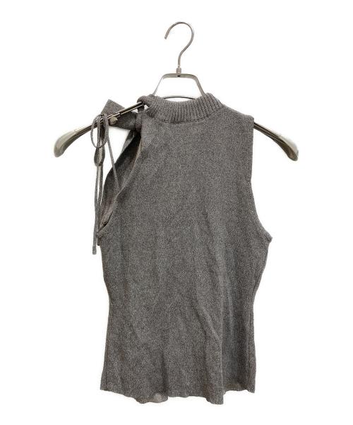 ANDMARY（アンドマリー）andmary (アンドマリー) Mary logo ribbon tank グレー サイズ:free 未使用品の古着・服飾アイテム