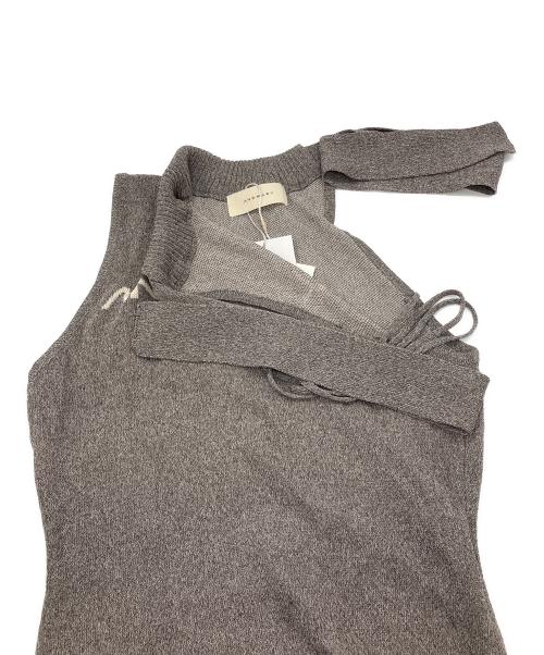 ANDMARY（アンドマリー）andmary (アンドマリー) Mary logo ribbon tank グレー サイズ:free 未使用品の古着・服飾アイテム