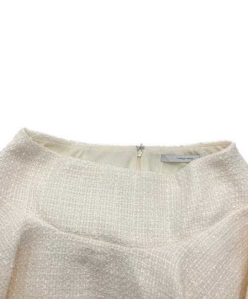 THEREDTHRED（ザレッドスレッド）THEREDTHRED (ザレッドスレッド) S tweed flare skirt アイボリー サイズ:Mの古着・服飾アイテム