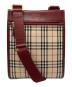 BURBERRY（バーバリー）の古着「ノバチェックショルダーバッグ」｜ベージュ×レッド