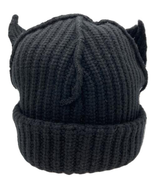 CHARLES JEFFREY LOVERBOY（チャールズ ジェフリー ラバーボーイ）CHARLES JEFFREY LOVERBOY (チャールズ ジェフリー ラバーボーイ) Chunky Ears Beanie/ニットキャップ ブラックの古着・服飾アイテム