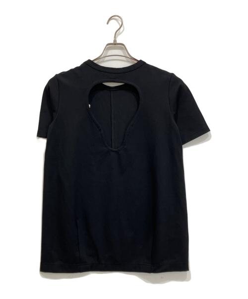 UN3D.（アンスリード）UN3D. (アンスリード) BACK OPEN WIDE TOP ブラック サイズ:freeの古着・服飾アイテム