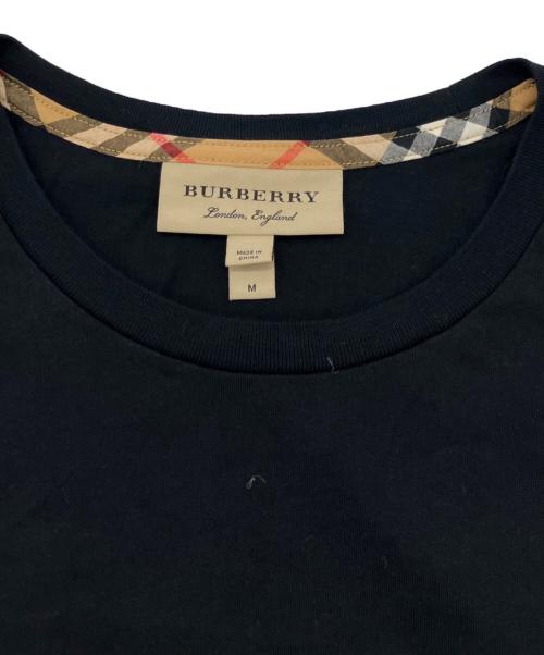BURBERRY（バーバリー）BURBERRY (バーバリー) ロゴ刺繍TEE ブラック サイズ:Mの古着・服飾アイテム