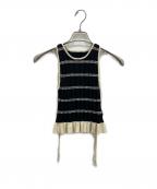 Ameriアメリ）の古着「MEDI PURIPURI SHORT KNIT TOP」｜ブラック
