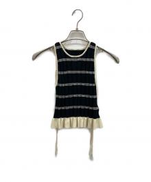 Ameri（アメリ）の古着「MEDI PURIPURI SHORT KNIT TOP」｜ブラック