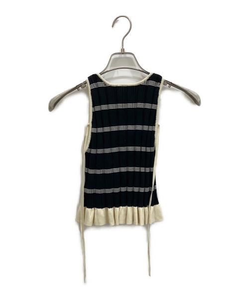 Ameri（アメリ）AMERI (アメリ) MEDI PURIPURI SHORT KNIT TOP ブラック サイズ:freeの古着・服飾アイテム