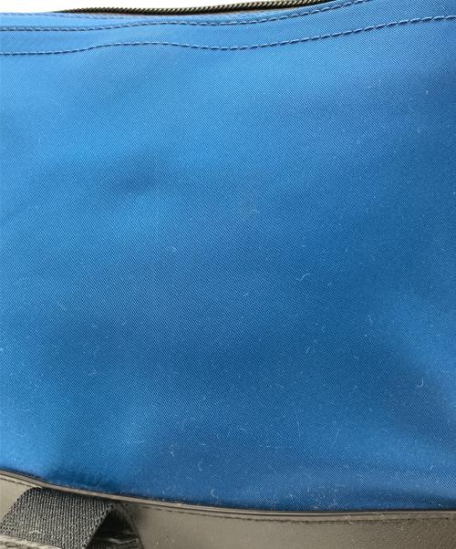 COACH（コーチ）COACH (コーチ) パーフォレイテッド レザー バイク ショルダーバッグ ブルー×ブラックの古着・服飾アイテム