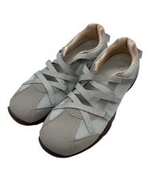 rock fish weather wear（ロックフィッシュウェザーウェア）の古着「ZANE X-STRAP SNEAKERS ローカットスニーカー」｜グレー×ピンク