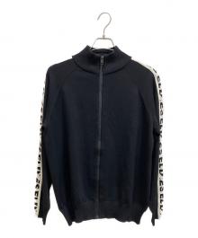 DIESEL（ディーゼル）の古着「OUT-OUT-JIP サイドラインニットジャケット」｜ブラック