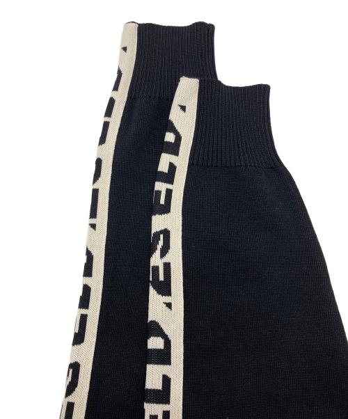DIESEL（ディーゼル）DIESEL (ディーゼル) OUT-OUT-JIP サイドラインニットジャケット ブラック サイズ:Mの古着・服飾アイテム