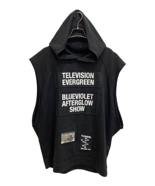 RAF SIMONS（ラフシモンズ）RAF SIMONS (ラフシモンズ) 21SS Television Evergreen Sleeveless Hoodie ブラック サイズ:Sの古着・服飾アイテム