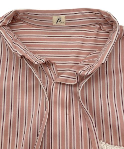 β（ベータ）β (ベータ) ジャージータイプライター レースポケット付きシャツ ピンク サイズ:9の古着・服飾アイテム