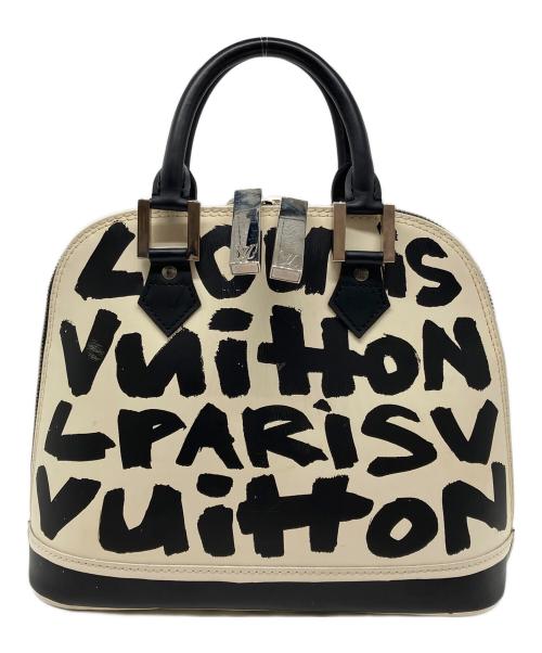 LOUIS VUITTON（ルイ ヴィトン）LOUIS VUITTON (ルイ ヴィトン) モノグラム・グラフィティ アルマMM ハンドバッグ ホワイト×ブラックの古着・服飾アイテム