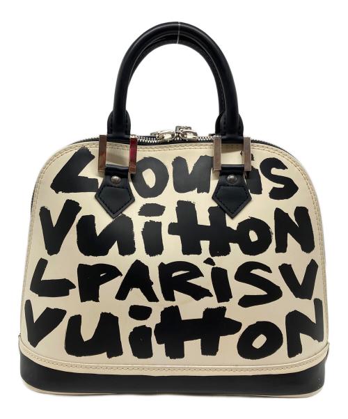 LOUIS VUITTON（ルイ ヴィトン）LOUIS VUITTON (ルイ ヴィトン) モノグラム・グラフィティ アルマMM ハンドバッグ ホワイト×ブラックの古着・服飾アイテム