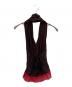 ISSEY MIYAKE (イッセイミヤケ) プリーツ ノースリーブブラウス レッド サイズ:M：8000円