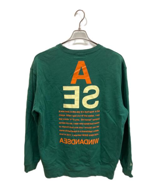 WIND AND SEA（ウィンダンシー）WIND AND SEA (ウィンダンシー) Z PANEL PO SWEAT グリーン サイズ:Lの古着・服飾アイテム
