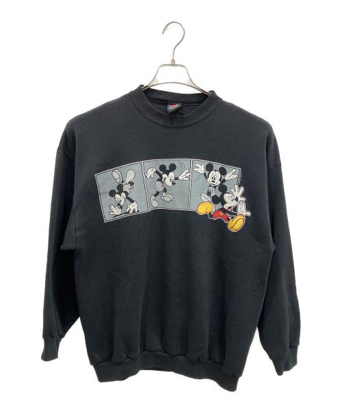 MICKEY（ミッキー）MICKEY (ミッキー) 90Sプリントスウェット ブラック サイズ:XLの古着・服飾アイテム