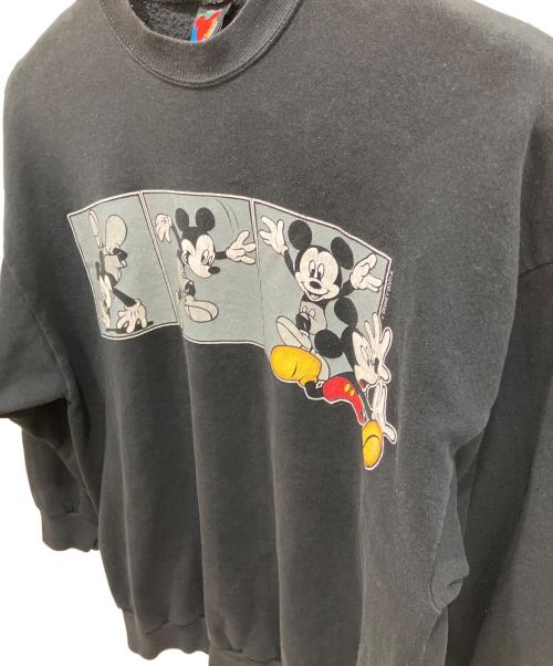 MICKEY（ミッキー）MICKEY (ミッキー) 90Sプリントスウェット ブラック サイズ:XLの古着・服飾アイテム