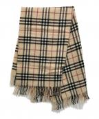 BURBERRY LONDONバーバリーロンドン）の古着「ノヴァチェックウールマフラー」｜ベージュ