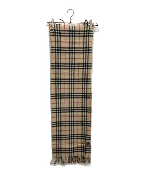 BURBERRY LONDON（バーバリーロンドン）BURBERRY LONDON (バーバリーロンドン) ノヴァチェックウールマフラー ベージュの古着・服飾アイテム