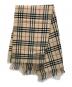 BURBERRY LONDON（バーバリーロンドン）の古着「ノヴァチェックウールマフラー」｜ベージュ