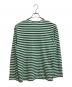PLAY COMME des GARCONS (プレイコムデギャルソン) ワッペンボーダーカットソー グリーン サイズ:XL：8000円