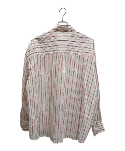 OUR LEGACY（アワーレガシー）OUR LEGACY (アワーレガシー) Borrowed BD Shirt Printed Red Stripe ストライプシャツ ホワイト×レッド サイズ:48の古着・服飾アイテム