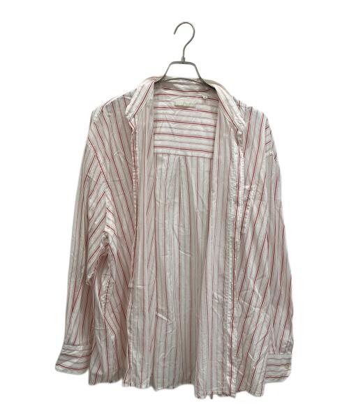 OUR LEGACY（アワーレガシー）OUR LEGACY (アワーレガシー) Borrowed BD Shirt Printed Red Stripe ストライプシャツ ホワイト×レッド サイズ:48の古着・服飾アイテム