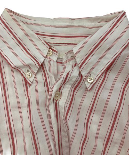 OUR LEGACY（アワーレガシー）OUR LEGACY (アワーレガシー) Borrowed BD Shirt Printed Red Stripe ストライプシャツ ホワイト×レッド サイズ:48の古着・服飾アイテム