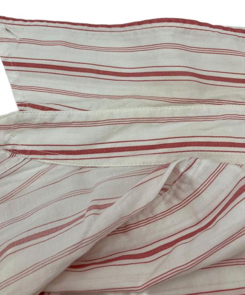 OUR LEGACY（アワーレガシー）OUR LEGACY (アワーレガシー) Borrowed BD Shirt Printed Red Stripe ストライプシャツ ホワイト×レッド サイズ:48の古着・服飾アイテム