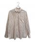 OUR LEGACY（アワーレガシー）の古着「Borrowed BD Shirt Printed Red Stripe ストライプシャツ」｜ホワイト×レッド