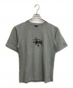 Champion REVERSE WEAVE×stussyチャンピオン リバース ウィーブ×ステューシー）の古着「Tシャツ」｜グレー