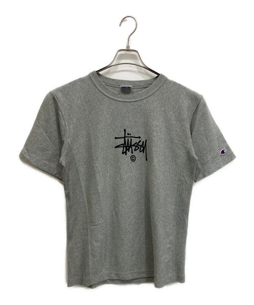 Champion REVERSE WEAVE（チャンピオン リバース ウィーブ）Champion REVERSE WEAVE (チャンピオン リバース ウィーブ) stussy (ステューシー) Tシャツ グレー サイズ:Lの古着・服飾アイテム